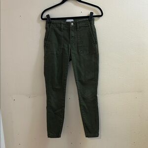 Olive Ankle Jeans